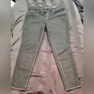 Dark Grey Metallic Jeggings - 14